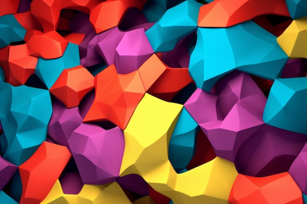 Voronoi Blocks Pattern Texture Background