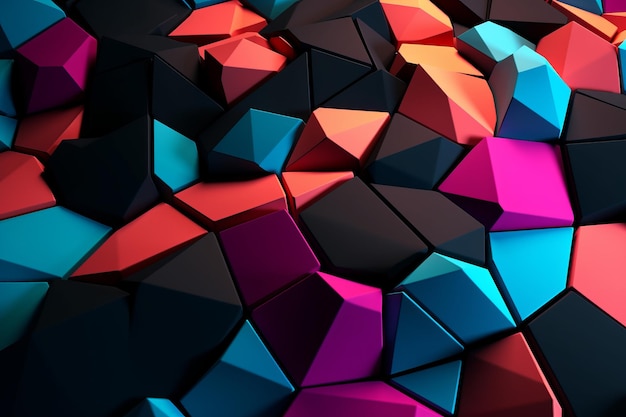 Voronoi Blocks Pattern Texture Background