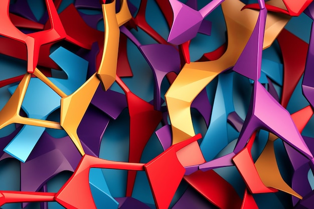 Voronoi Blocks Pattern Texture Background