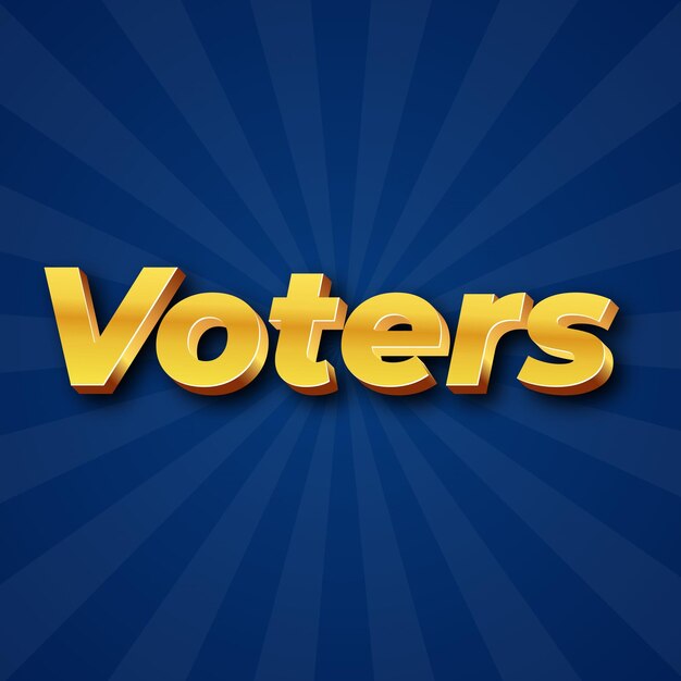 Voters Text effect Gold JPG attractive background card photo