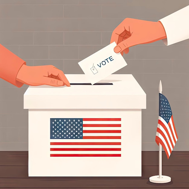 Foto il processo di voto nelle elezioni americane è generativo