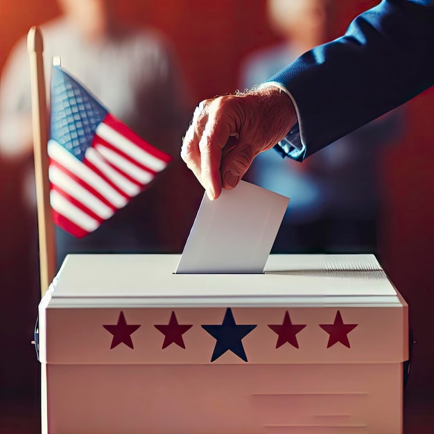 写真 アメリカの選挙における投票プロセス ai ジェネレーティブ