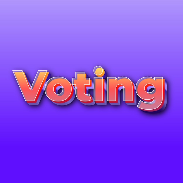 VotingText effect JPG gradient purple background card photo