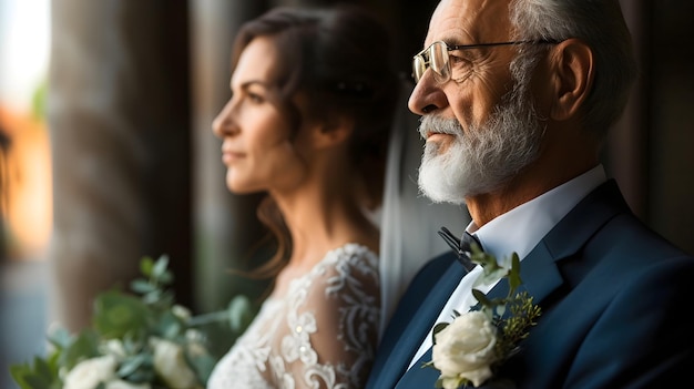 Foto i voti attraverso i secoli una sposa e il suo sposo anziano