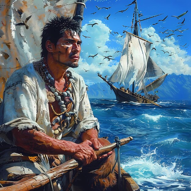 Voyaging Explorer on Ancient Ship