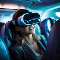 Photo vr in flight futuristic airline entertainment