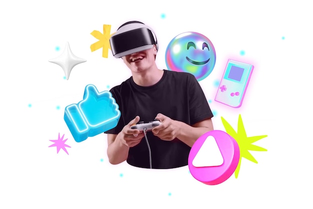 vr game png collage remix transparent background