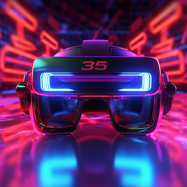 VR Glasses Background Game Future