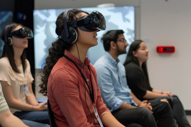 Foto sessione di apprendimento delle lingue vr