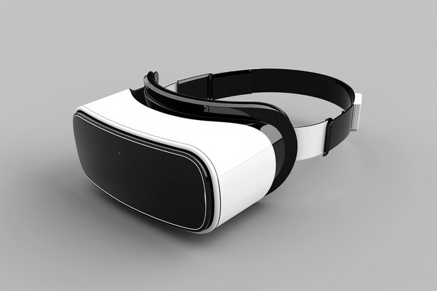 Vr virtual reality glasses isolated on gray background