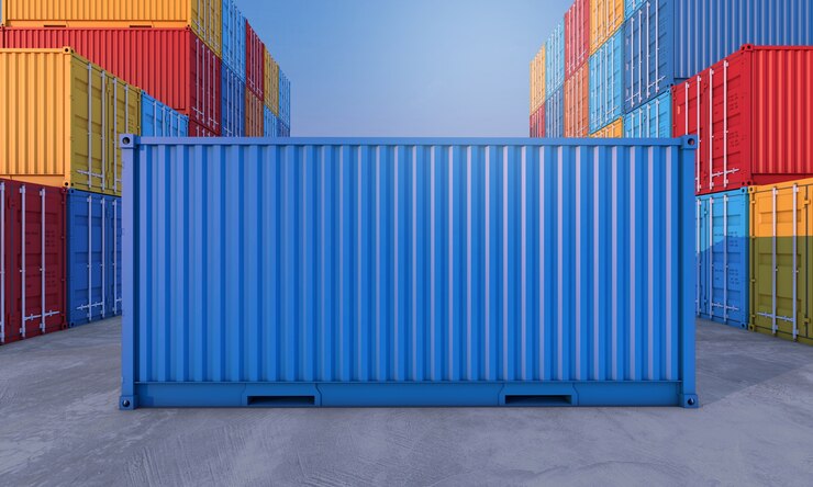 Foto vrachtvrachtschip voor import export bedrijf