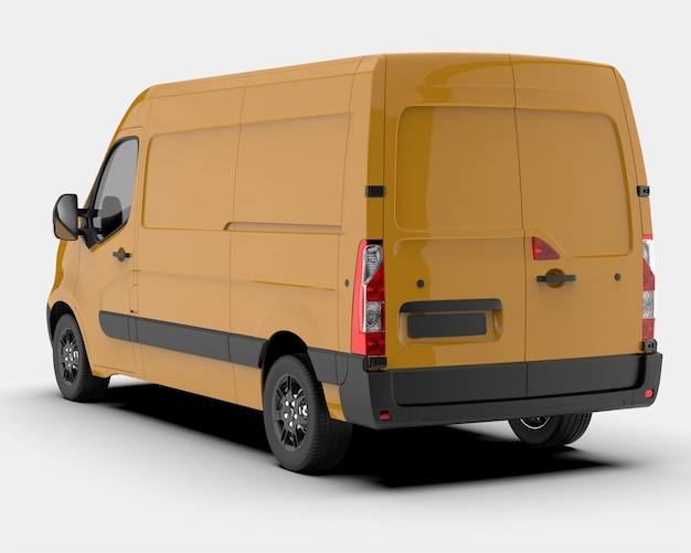 Vrachtwagen geïsoleerd op achtergrond 3D-rendering illustratie