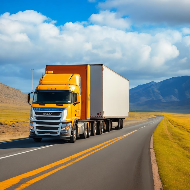 Vrachtwagen Op de weg