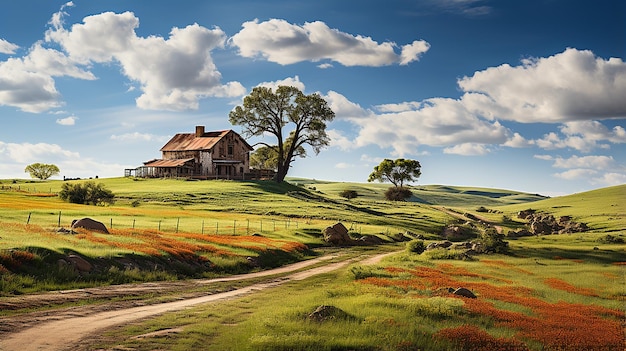 Vreedzame boerderij op het platteland met Rolling Hills Photography