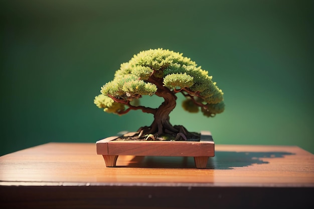 Vreemde mooie ingemaakte bonsai sierplanten binnendecoratie elegante levenssfeer