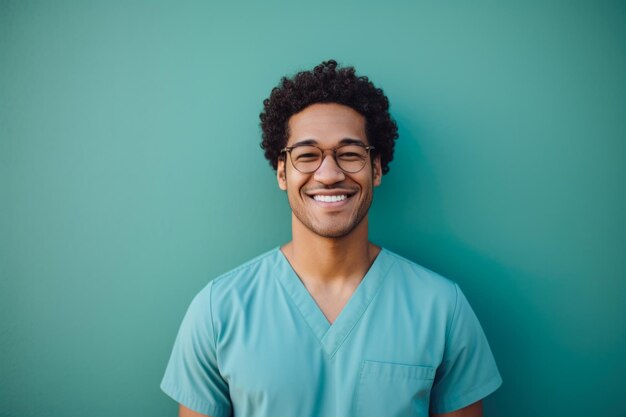 Vreugde in genezing Glimlachende Afro-Amerikaanse verpleegster