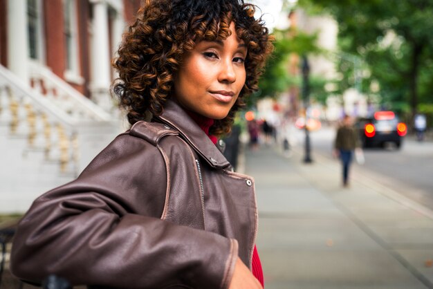 Vrij Afro-Amerikaanse meisje in New York