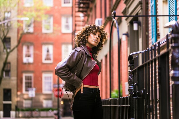 Vrij Afro-Amerikaanse meisje in New York