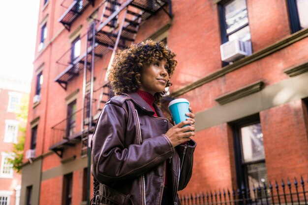 Vrij Afro-Amerikaanse meisje in New York