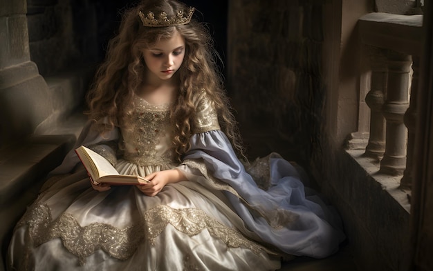 Vrij Kaukasische prinses die heilig bijbelboek leest