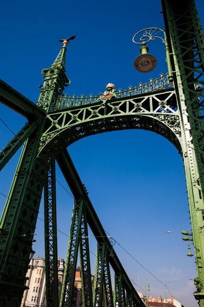 Foto vrijheidsbrug of vrijheidsbrug over de donau in boedapest