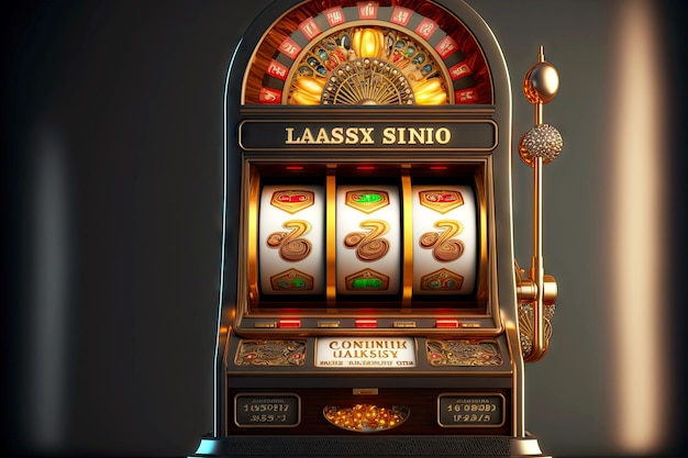 Vrijstaande casinogokautomaat met winnende combinatie