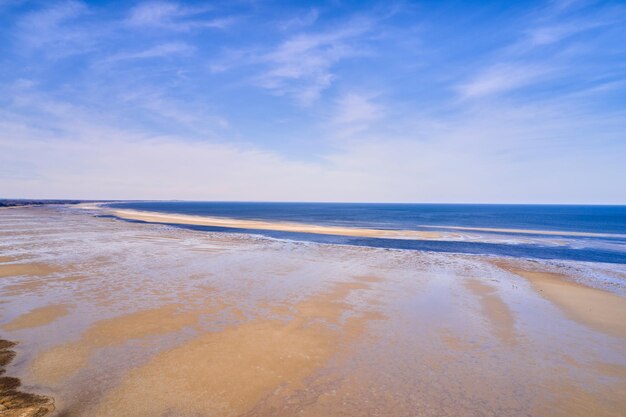 Vroege lente De winter gaat weg de lente komt eraan natuurfoto's van de Eastcost Kattegat Jutland Dicht bij Mariager fjord Denemarken