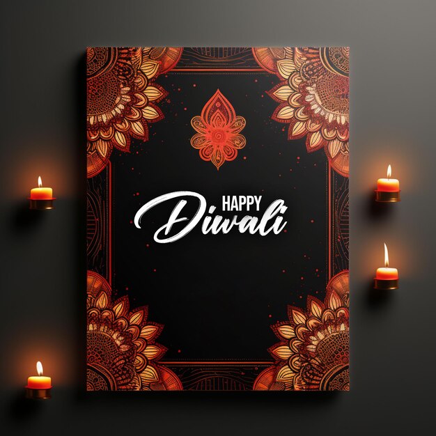 Foto vrolijk diwali.