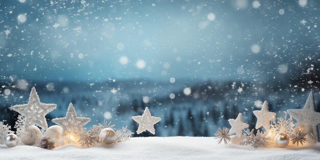 Vrolijk Kerstmis en Nieuwjaar banner achtergrond kopie ruimte winter vakantie decoraties