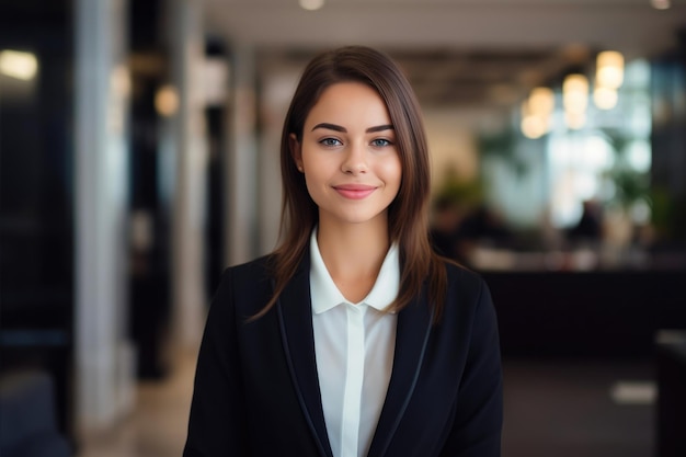 Vrouw bloeit op het werk