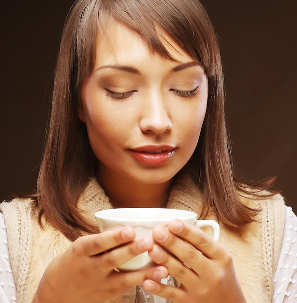 Vrouw drinken koffie