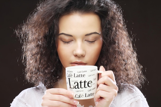 Vrouw drinken koffie