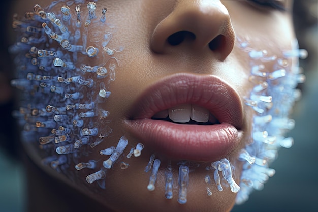 Vrouw en haar mond stomatologie