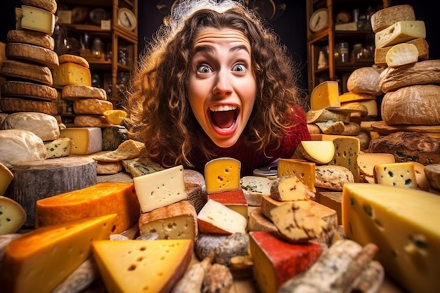 Foto vrouw geniet van een kaas fondue met vrienden