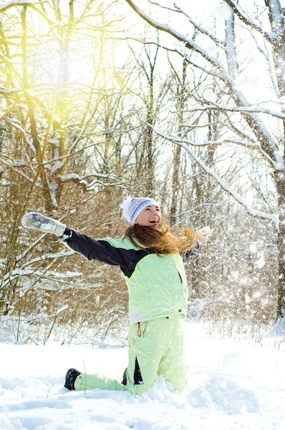 Vrouw in de winter