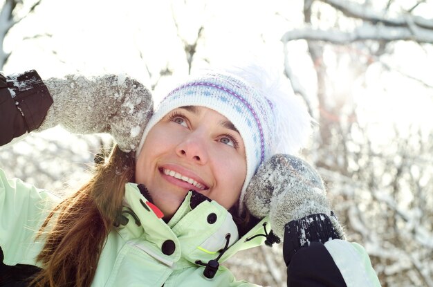 Vrouw in de winter