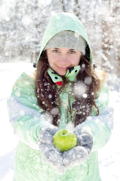 Vrouw in de winter