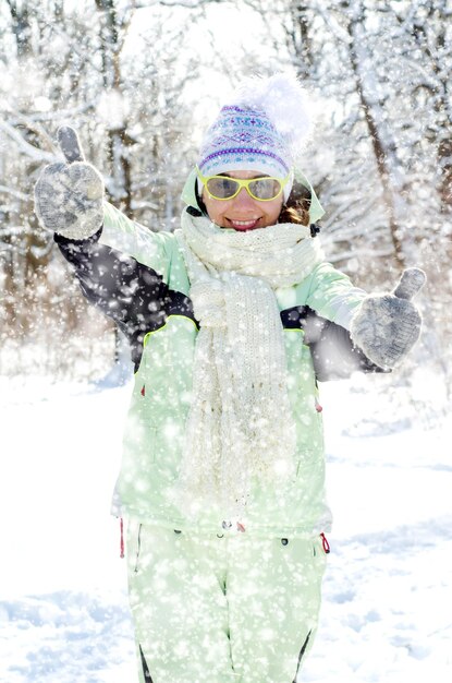 Vrouw in de winter