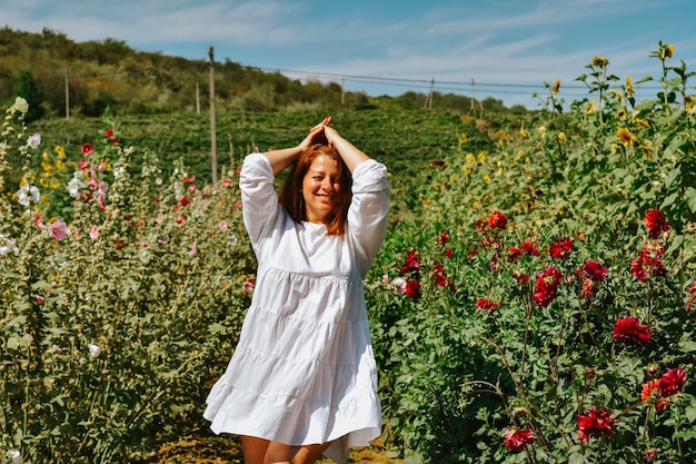 vrouw in een veld