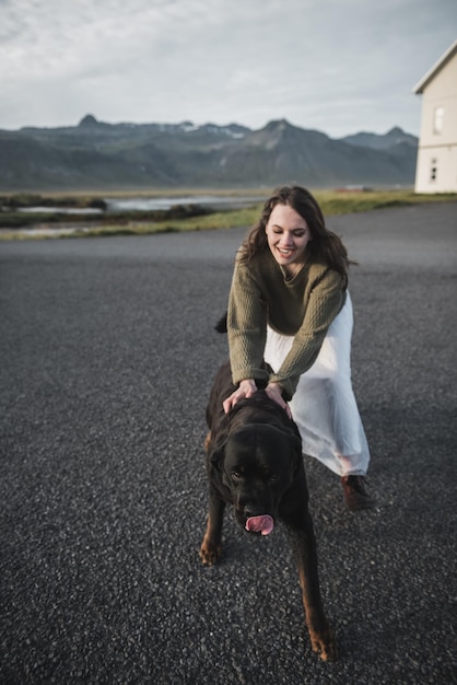 Vrouw in IJsland