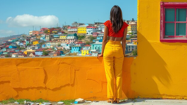 vrouw in valparaiso