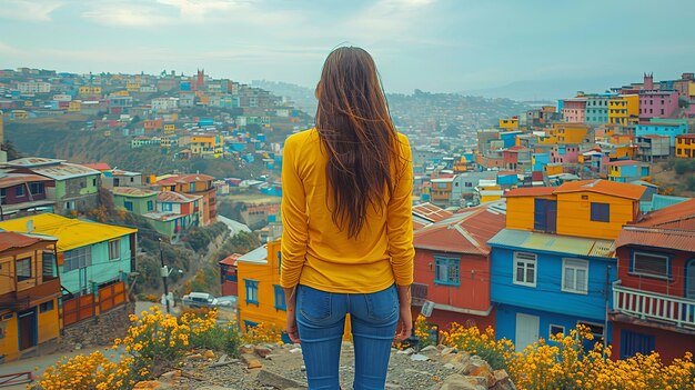 vrouw in valparaiso