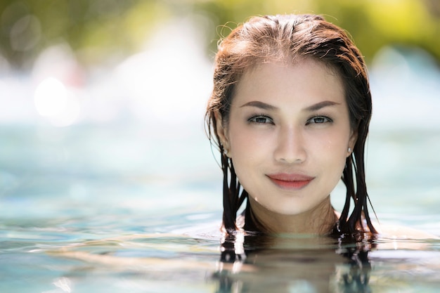 Vrouw in water