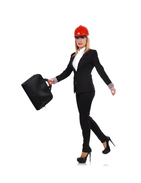 Vrouw ingenieur wandelen