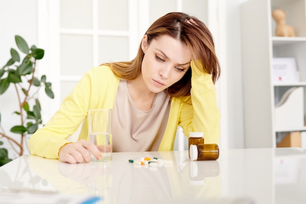 Vrouw lijden aan depressie