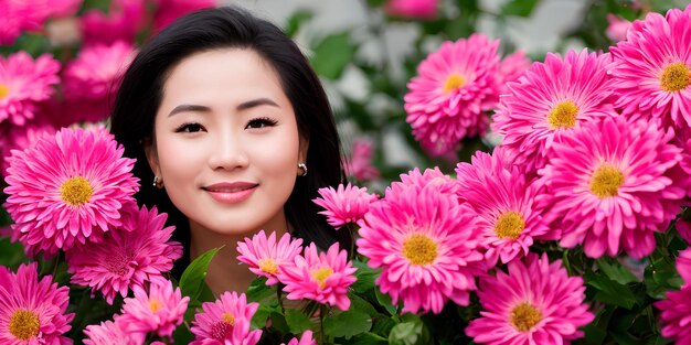 Vrouw met bloemen