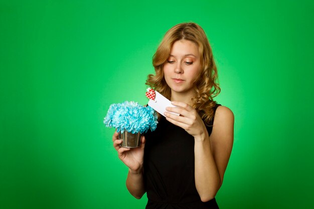 Vrouw met bloemen