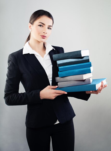 Vrouw met boeken