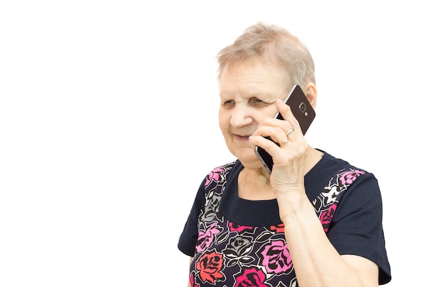 Vrouw met een mobiele telefoon