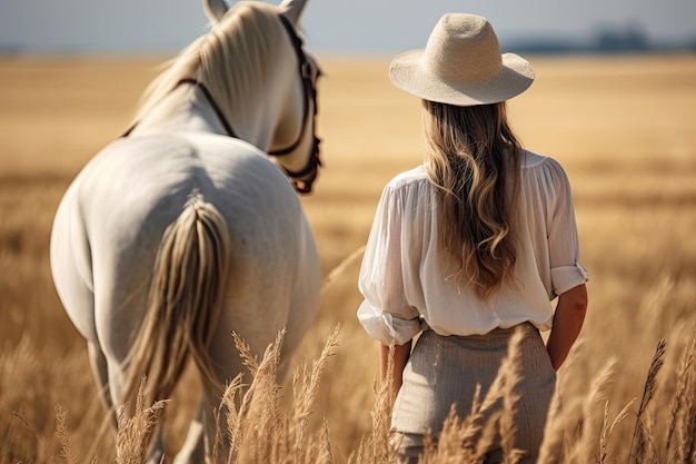 Vrouw met een paard